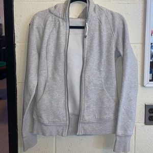 heather grey lululemon full zip